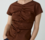 Camiseta Laagam frunces marron